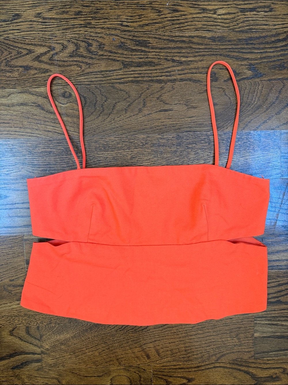 Zara Orange Crop Top Size Large